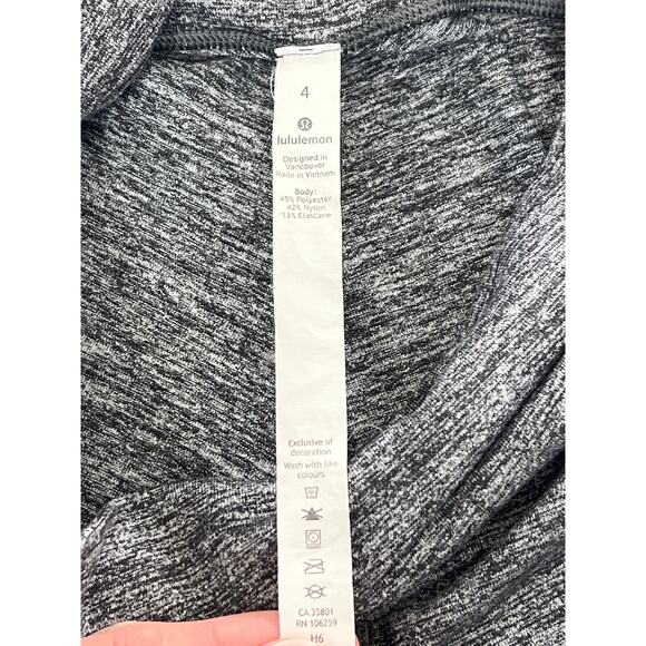 Lululemon Wunder Under High Rise 7/8 Tight Heathered Black Legging size 4 - Picture 6 of 9